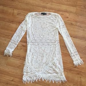 For love and lemons crochet overlay dress
